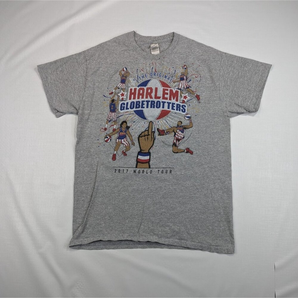 The Original Harlem Globetrotters T shirt Mens M World Tour Double Sided Y2K Tee